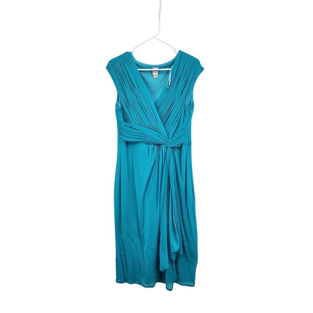 Sangria Women's 100% Nylon Pleated Lined Y2k Midi Dress - 14